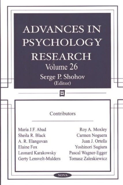 Advances in Psychology Research: Volume 26