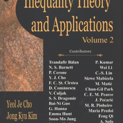 Inequality Theory & Applications: Volume 2