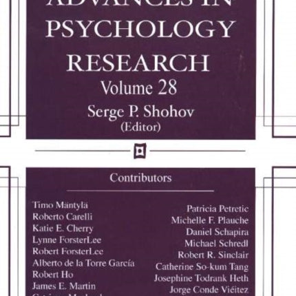 Advances in Psychology Research: Volume 28