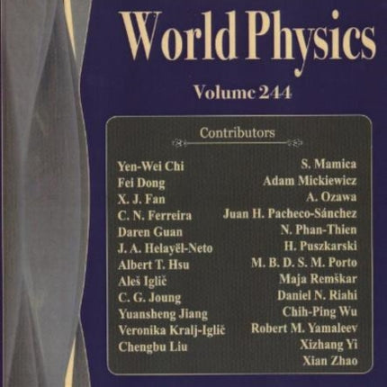 Horizons in World Physics, Volume 244