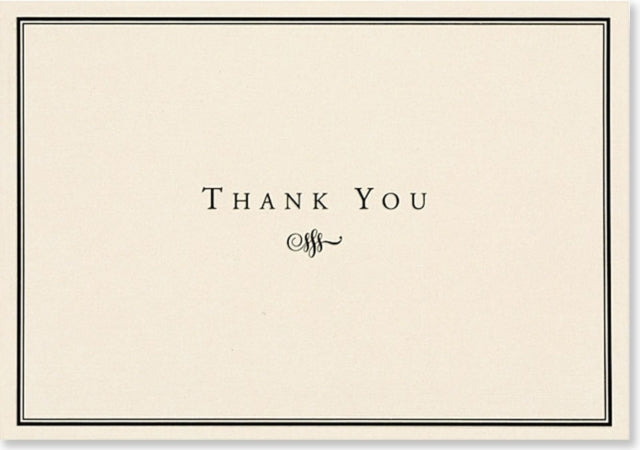 Thank You Notes Black/cream