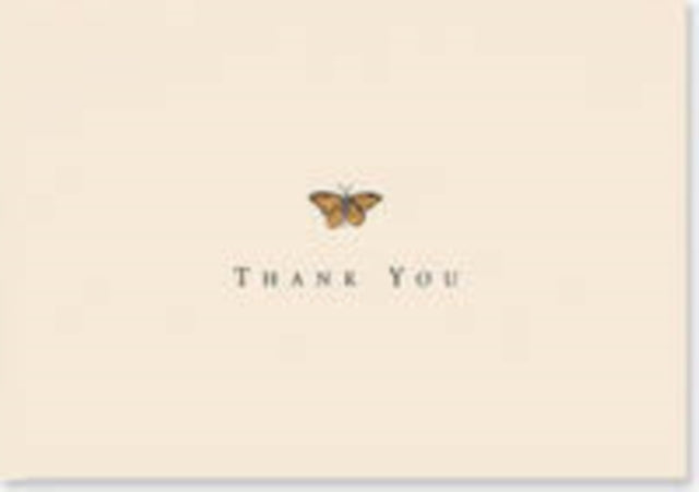 Thank You Notes Gold Butterfly