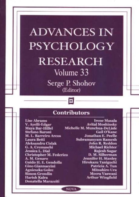 Advances in Psychology Research: Volume 33