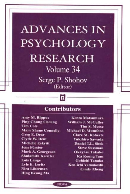 Advances in Psychology Research: Volume 34