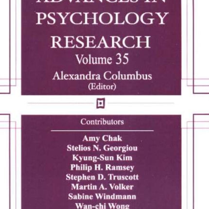 Advances in Psychology Research: Volume 35