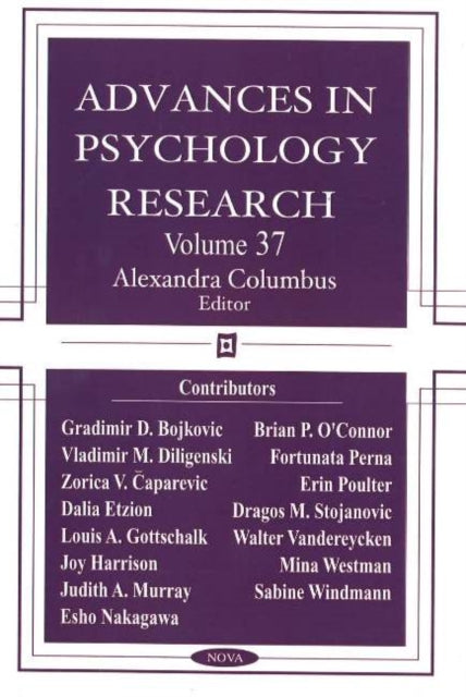 Advances in Psychology Research: Volume 37