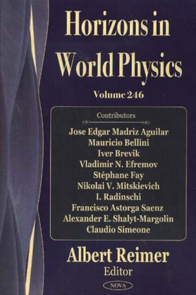 Quantum Cosmology Research Trends: Horizons in World Physics