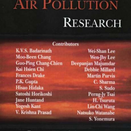 Trends in Air Pollution Research