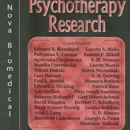 Focus on Psychotherapy Research