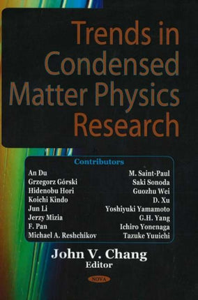 Trends in Condensed Matter Physics Research