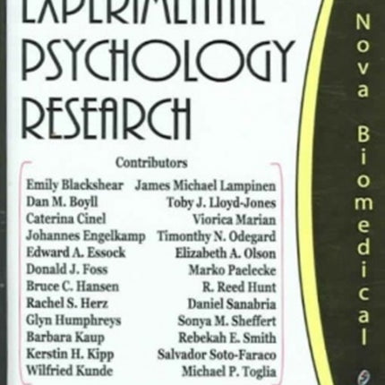 Trends in Experimental Psychology Research