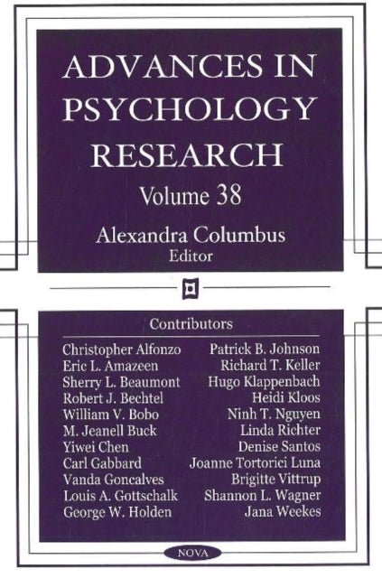 Advances in Psychology Research: Volume 38