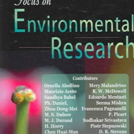 Focus on Environmental Research