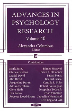 Advances in Psychology Research: Volume 40