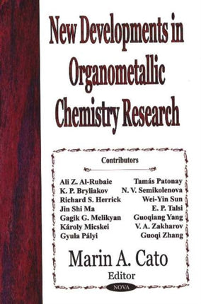New Developments in Organometallic Chemistry
