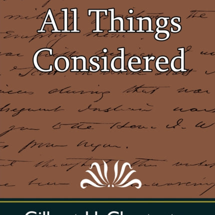 All Things Considered