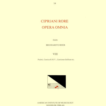 CMM 14 Cipriano de Rore (1516-1565), Opera Omnia,