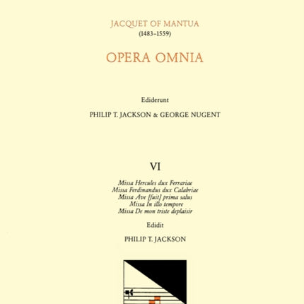 CMM 54 Jacquet de Mantua (1483-1559), Opera