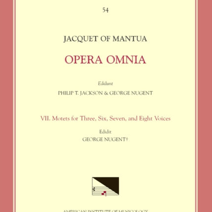 CMM 54 Jacquet de Mantua (1483-1559), Opera