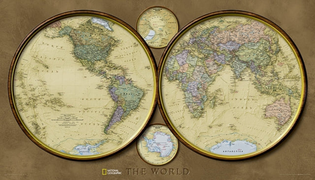 World Hemispheres, Tubed: Wall Maps World