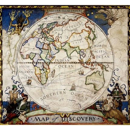 Map Of Discovery, Eastern Hemisphere, Tubed: Wall Maps World