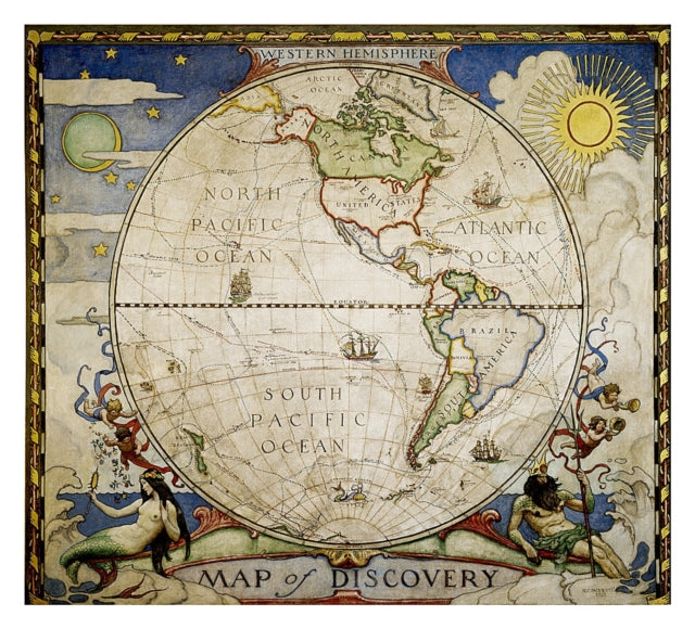 Map Of Discovery, Western Hemisphere, Tubed: Wall Maps World