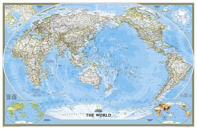 World Classic, Pacific Centered, Enlarged &, Laminated: Wall Maps World