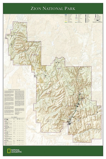 Zion National Park, Tubed: Wall Maps U.S.