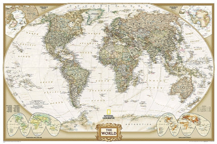 World Executive, Poster Size, Tubed: Wall Maps World