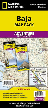 Baja California, Mexico, Map Pack Bundle: Travel Maps International Adventure Map