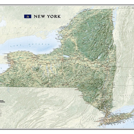 New York, Laminated: Wall Maps U.S.