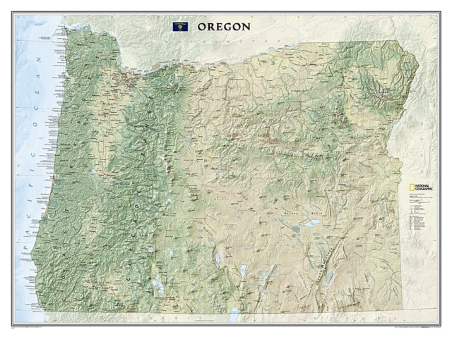 Oregon, Laminated: Wall Maps U.S.