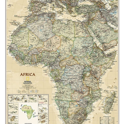 Africa Executive, Laminated: Wall Maps Continents