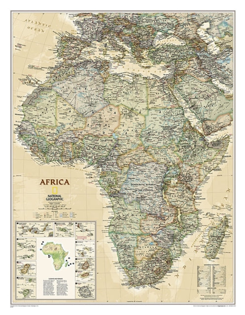 Africa Executive, Laminated: Wall Maps Continents