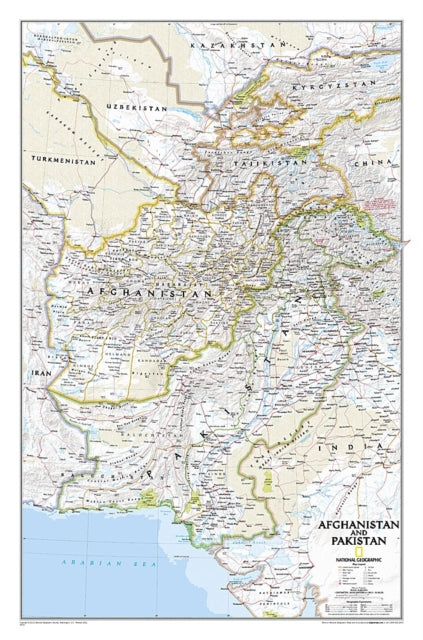 Afghanistan/pakistan, Tubed: Wall Maps Countries & Regions