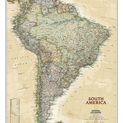 South America Executive, Laminated: Wall Maps