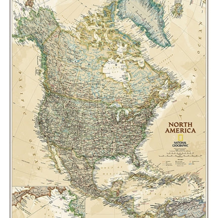 North America Executive, Tubed: Wall Maps