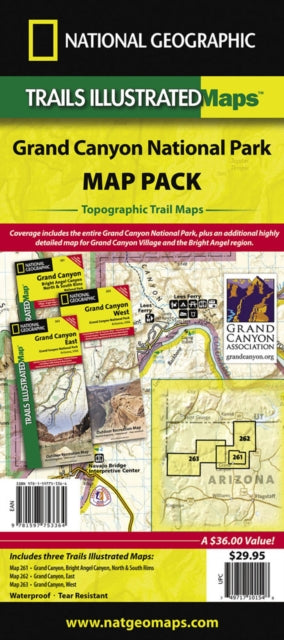 Grand Canyon National Park Map Pack Bundle Trails Illustrated National Parks National Geographic Trails Illustrated Map