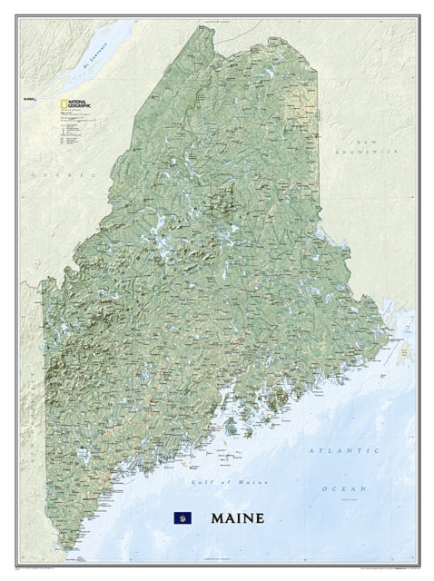 Maine, Laminated: Wall Maps U.S.