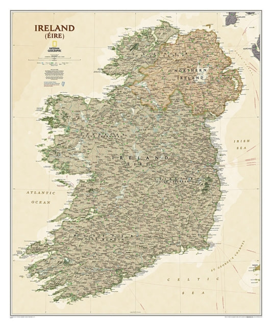 Ireland Executive, Tubed: Wall Maps Countries & Regions