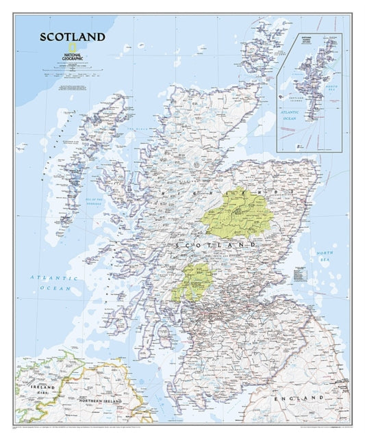 Scotland Classic, Laminated: Wall Maps Countries & Regions