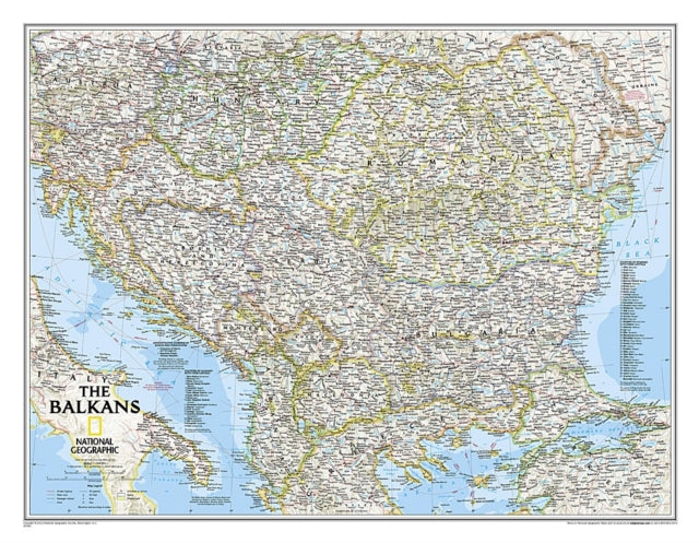 The Balkans Classic, Tubed: Wall Maps Countries & Regions