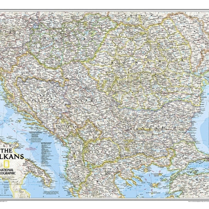 The Balkans Classic, Laminated: Wall Maps