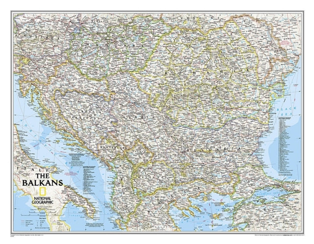 The Balkans Classic, Laminated: Wall Maps