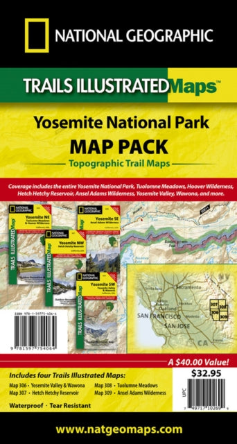 Yosemite National Park, Map Pack Bundle: Trails Illustrated National Parks