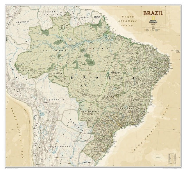 Brazil Executive, Tubed: Wall Maps Countries & Regions