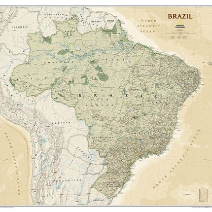 Brazil Executive, Laminated: Wall Maps Countries & Regions