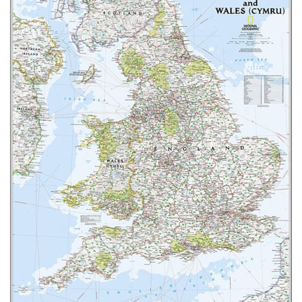 England And Wales Classic, Tubed: Wall Maps Countries & Regions