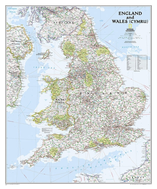 England And Wales Classic, Laminated: Wall Maps Countries & Regions