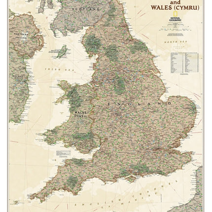 England And Wales Executive, Tubed: Wall Maps